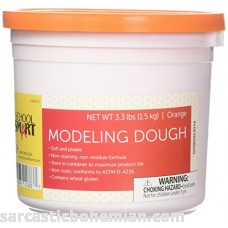 School Smart Non-Toxic Modeling Dough 3.3 lb Tub Orange